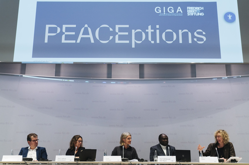 Panel guests at the peaceptions conference in Berlin